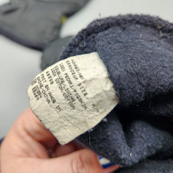 Perrin Paris Men's Black Leather Gloves Wrist Length Lined Lot of 2 M/L Fit - Picture 12 of 12